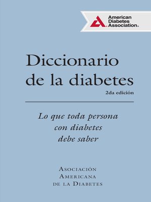 cover image of Diccionario de la diabetes (Diabetes Dictionary)
